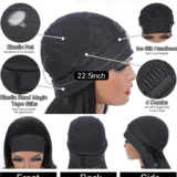 Yaki Kinky Black Human Hair Mechanical Headgear Wig - Image 2