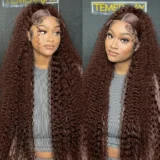Chocolate Brown Loose Deep Wave Wig | HD Lace Front | Brazilian Hair - Image 3
