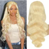 Light Blonde Handmade Styling Human Hair Wig - Image 2