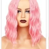 Wig chemical fibre middle parting gradient colour wig - Image 2