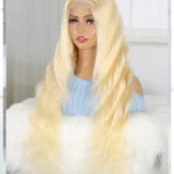 Light Blonde Handmade Styling Human Hair Wig - Image 3