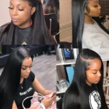 Straight Hair Black Human Hair 13*4 Lace Wigs - Image 6