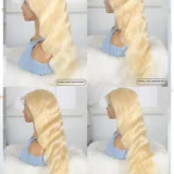 Light Blonde Handmade Styling Human Hair Wig - Image 5