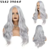silk full head set long curly hair Wigs chemical fibre - Image 4
