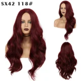 silk full head set long curly hair Wigs chemical fibre - Image 6