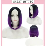 Chemical fibre female blonde short straight bangs wig - Image 4