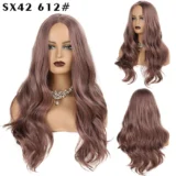 silk full head set long curly hair Wigs chemical fibre - Image 5