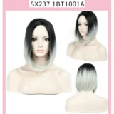 Chemical fibre female blonde short straight bangs wig - Image 6