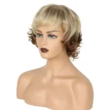 short section wig gradient flared head covering - Image 4