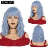 Corn hot head cover short curly hair with bangs - Image 5