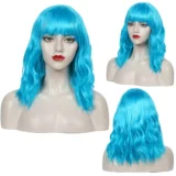 Wig fringes female water wave wig corn hot - Image 2