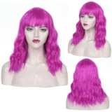 Wig fringes female water wave wig corn hot - Image 3
