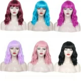 Wig fringes female water wave wig corn hot - Image 6