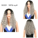 Afro kinky wigs African Small Curly Wig Chemical Fibre - Image 2