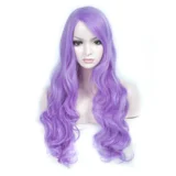 Body wave Purple chemical fibre long curly hair wig - Image 2