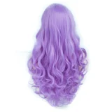 Body wave Purple chemical fibre long curly hair wig - Image 3