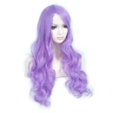 Body wave Purple chemical fibre long curly hair wig - Image 5