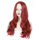 Body Wave Orange Red Wig long hair big wave - Image 3