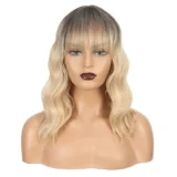 Chemical Fibre Headgear Bangs Gradient Medium Long wig - Image 4