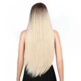 wigs light brown long straight hair gradient wigs - Image 2