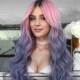 Wave coloured wig gradient long wig chemical fibre - Image 2