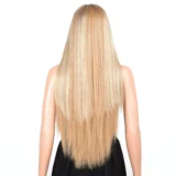 Blonde Gradient Long Straight Wig Chemical Fibre wigs - Image 4