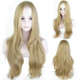 Medium Women's Body Wave Wigs Blonde Chemical Fibre - Image 3