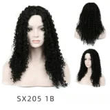 Afro kinky Curly wigs small curly chemical fibre wig - Image 3