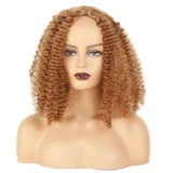 Afro kinky Curly wigs small curly medium length wig - Image 5