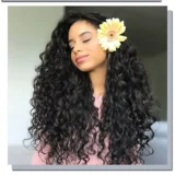 Afro kinky Curly wigs small curly chemical fibre wig - Image 4
