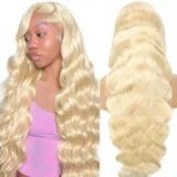 Light Blonde Handmade Styling Human Hair Wig - Image 6