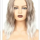 Wig chemical fibre middle parting gradient colour wig - Image 7