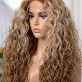 Caramel Highlight Loose Deep Wave Wig | HD Lace Front | Brazilian Hair - Image 2