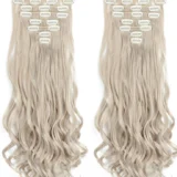 7 Piece Wig Multi Color Hair Extension Piece - Image 3