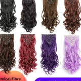 7 Piece Wig Multi Color Hair Extension Piece - Image 1